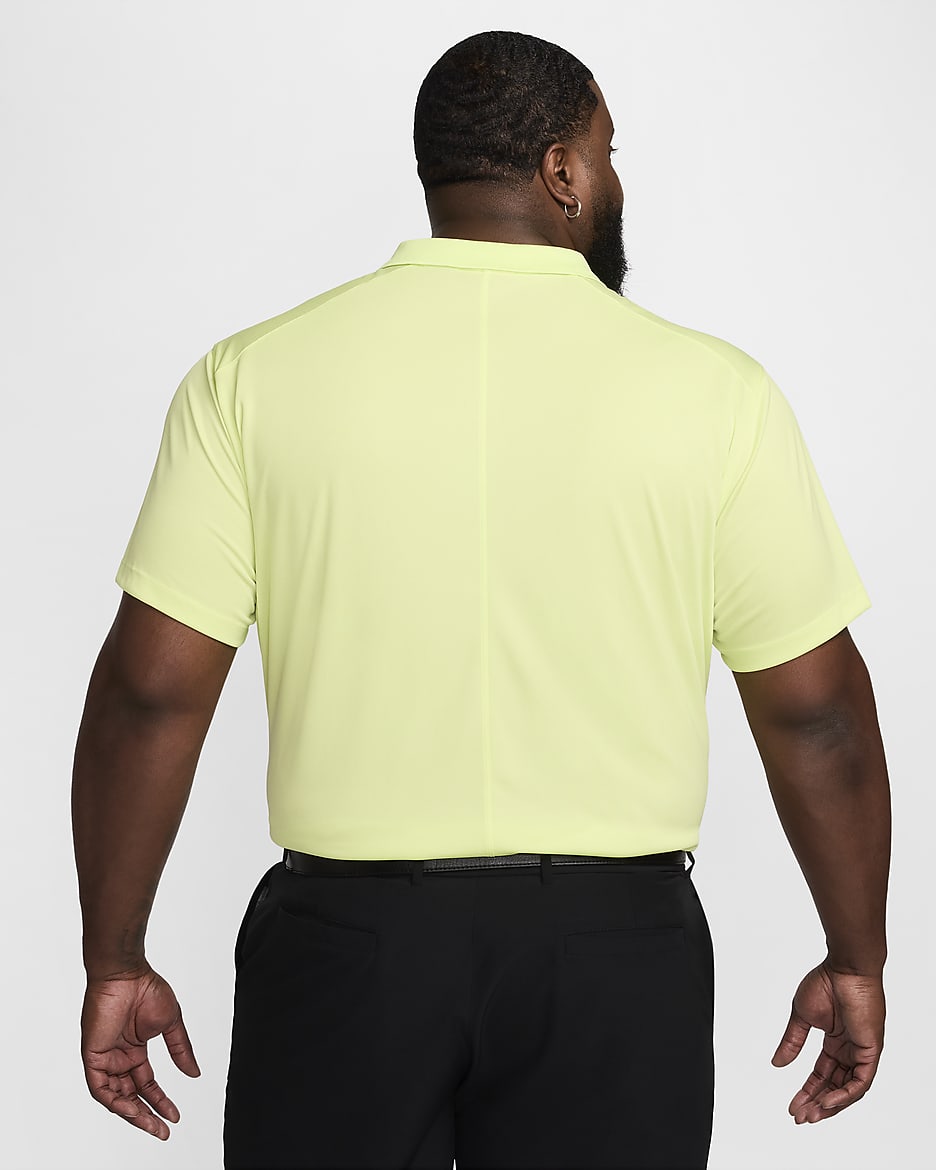 Męska koszulka polo do golfa Nike Dri-FIT Victory - Light Lemon Twist/Czerń