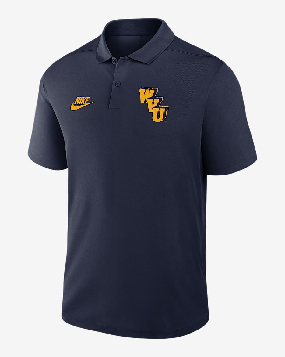 Polo universitario Nike Dri-FIT para hombre West Virginia Mountaineers Primetime Victory Legacy Vault Logo - Azul marino