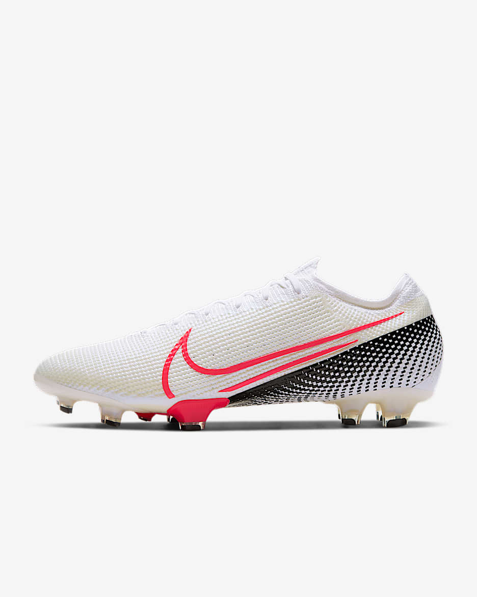 Nike Mercurial Vapor 13 Elite FG Firm-Ground Football Boot - White/Black/Laser Crimson