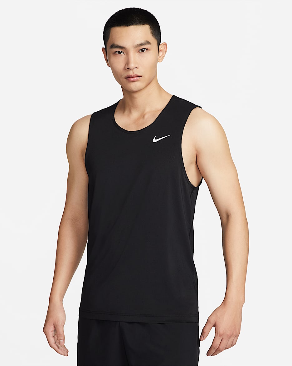 Nike Dri-FIT Ready Men's Fitness Tank Top - Black/Cool Grey/White