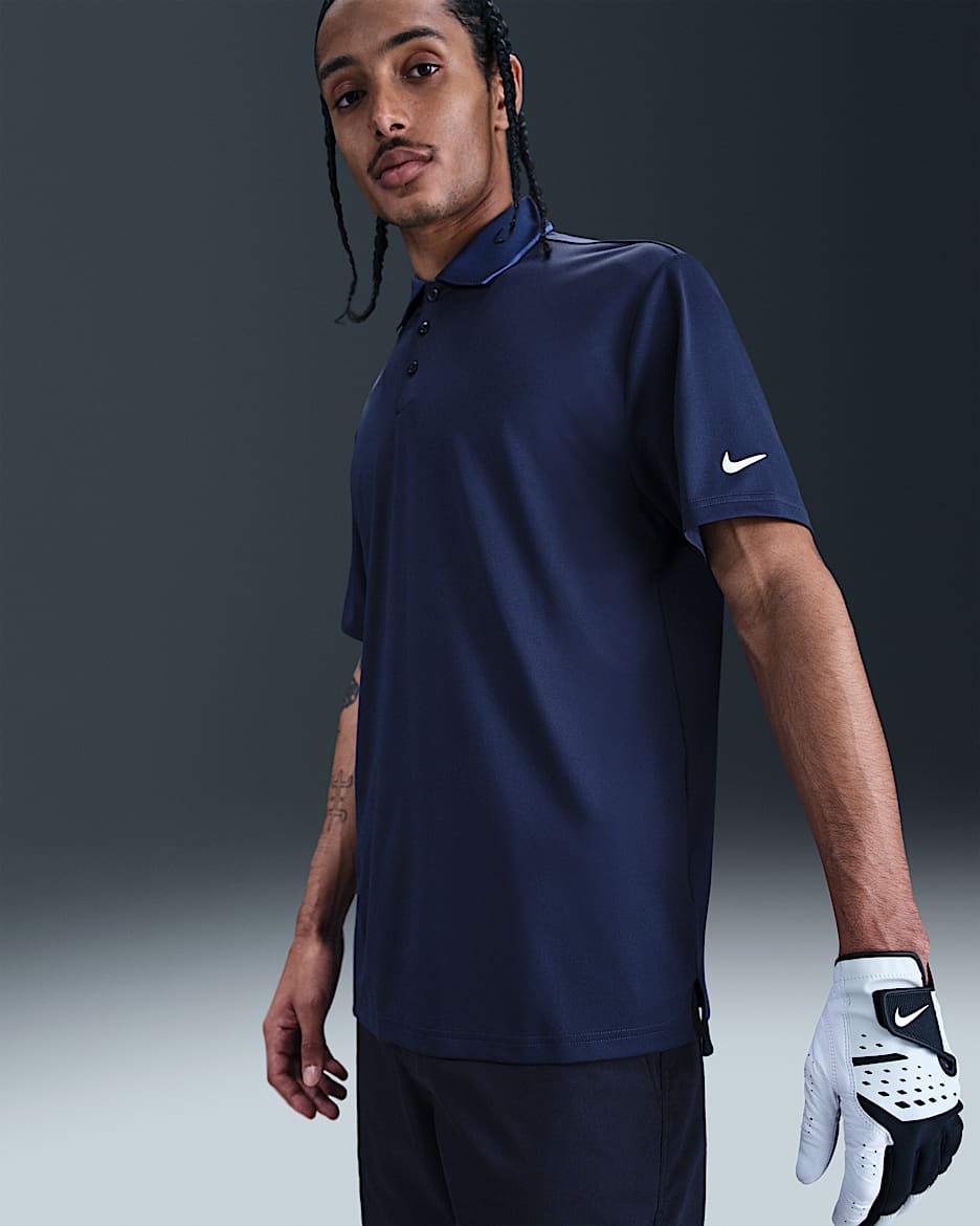 Nike Tour Men's Dri-FIT Golf Polo - Midnight Navy/Astronomy Blue/White