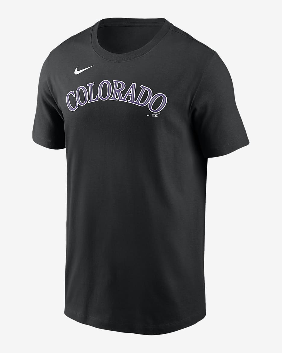 Colorado Rockies Fuse Wordmark Men's Nike MLB T-Shirt - Anthracite