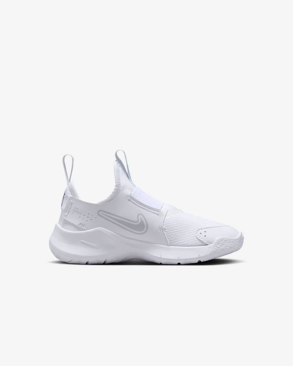 Nike Flex Runner 3 Little Kids' Shoes - White/White/Pure Platinum