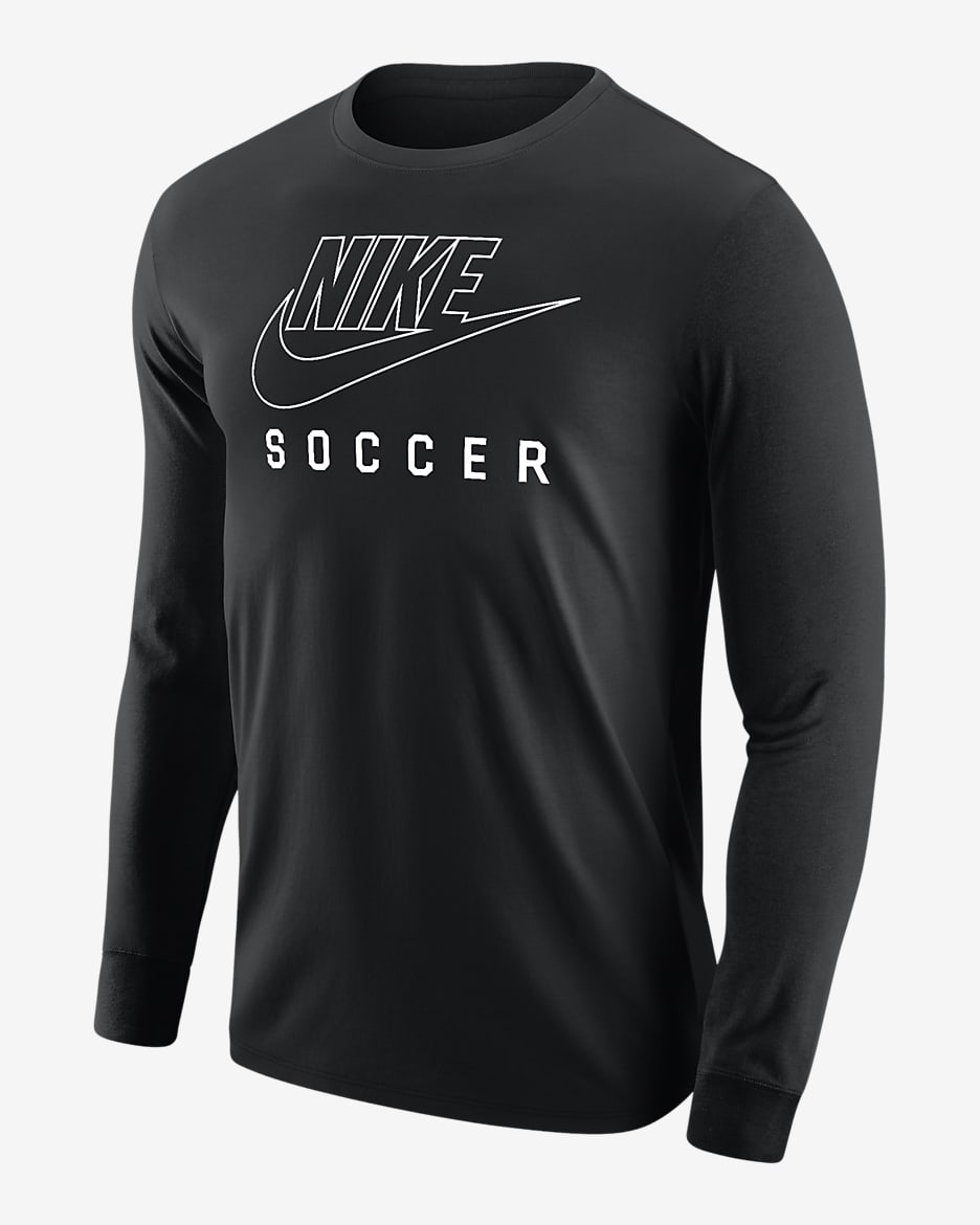 Nike Swoosh Men's Soccer Long-Sleeve T-Shirt - Black