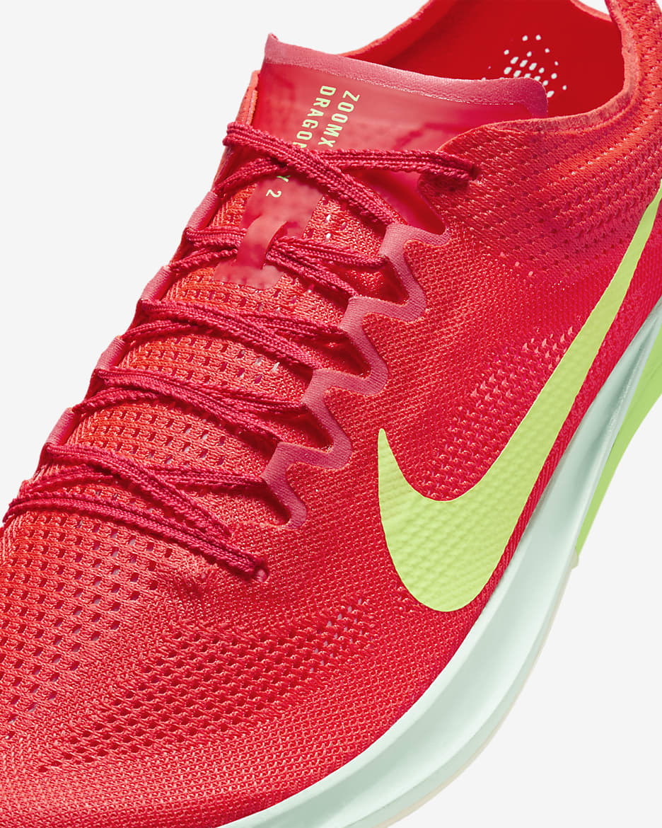 Nike Dragonfly 2 Track & Field Distance Spikes - Bright Crimson/Hyper Crimson/Lime Blast/Cave Purple