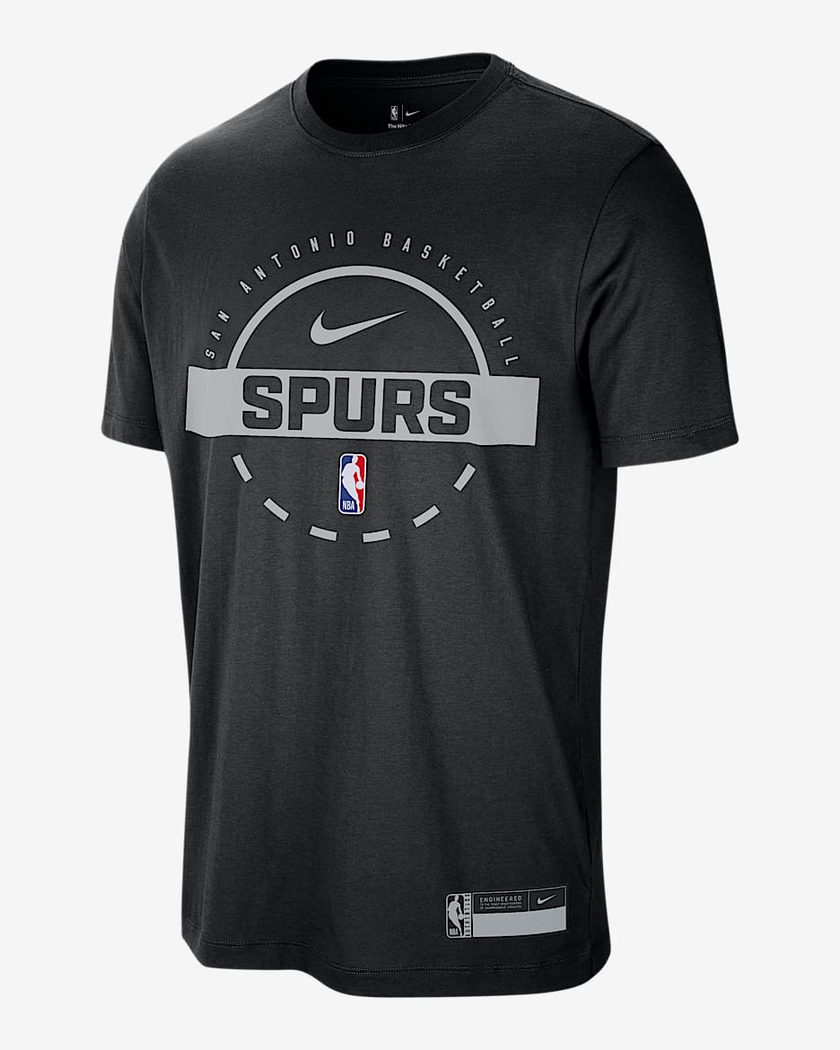 San Antonio Spurs Authentics Nike Dri-FIT NBA Erkek Antrenman Tişörtü - Siyah
