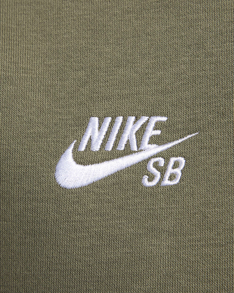 Sweat à capuche en Fleece Nike SB - Medium Olive/Blanc