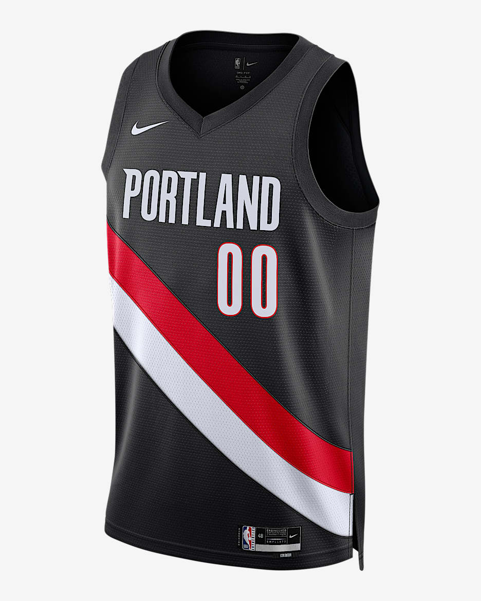 Jersey Nike Dri-FIT de la NBA Swingman para hombre Scoot Henderson Portland Trail Blazers 2025/26 Icon Edition - Negro