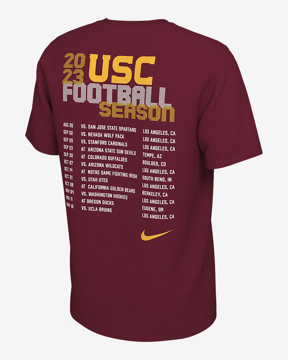 USC Schedule Men's Nike College T-Shirt - Team Crimson