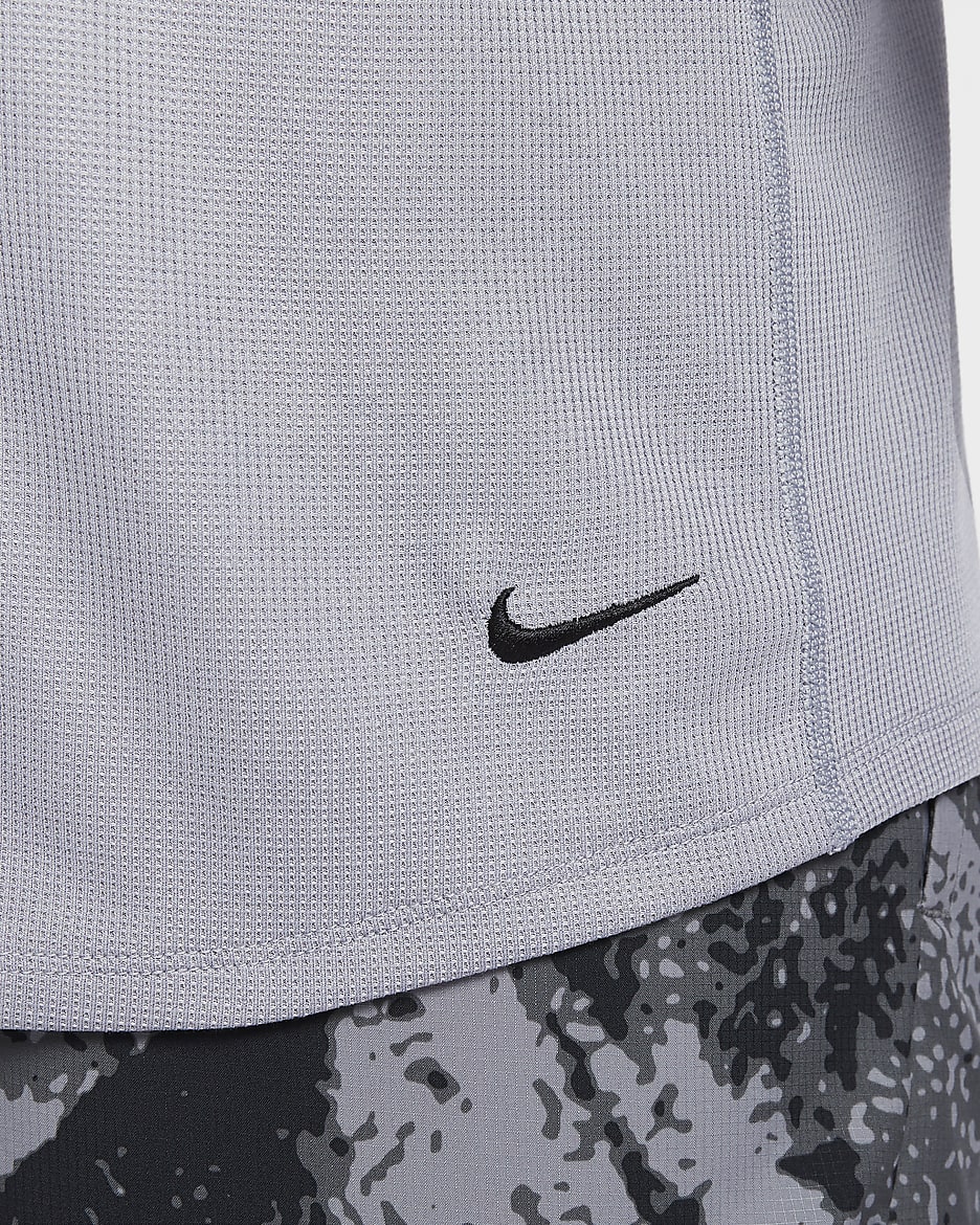 Nike Trail 男款 Dri-FIT 半長式拉鍊中層上衣 - Cement Grey/黑色