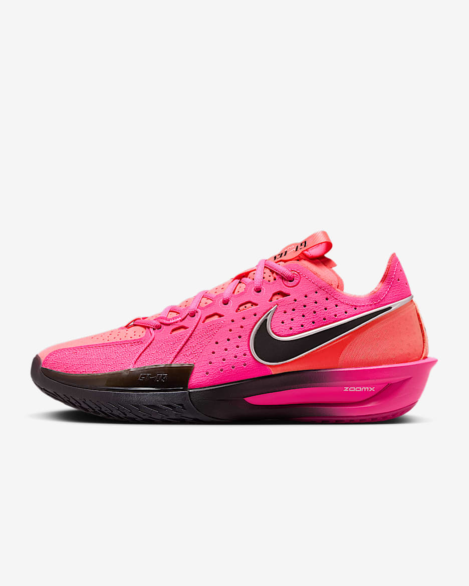 Nike G.T. Calzado de básquetbol Cut 3 - Hiperrosa/Plata metalizado/Espuma rosa/Negro