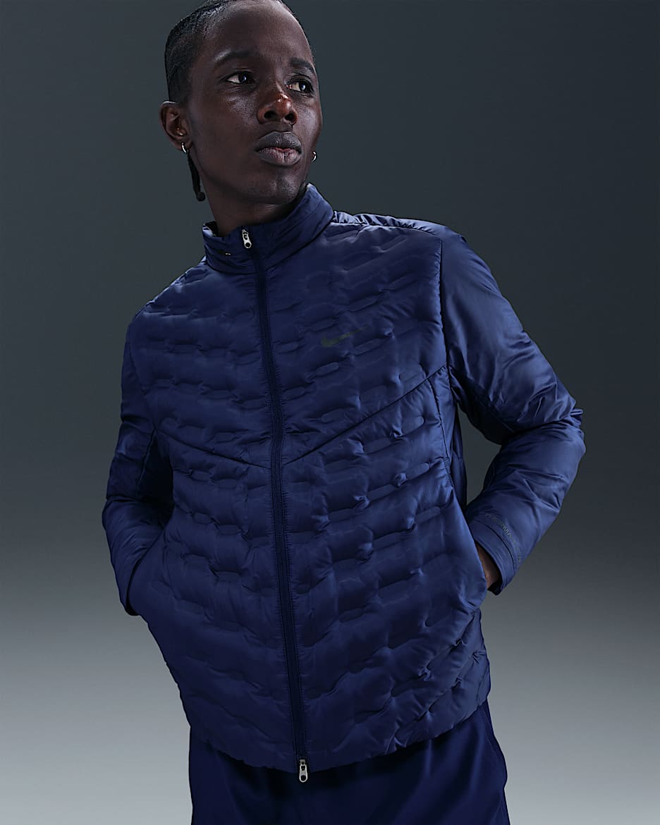 Nike Therma-FIT ADV AeroLoft Men's Repel Down Running Jacket - Blue Void