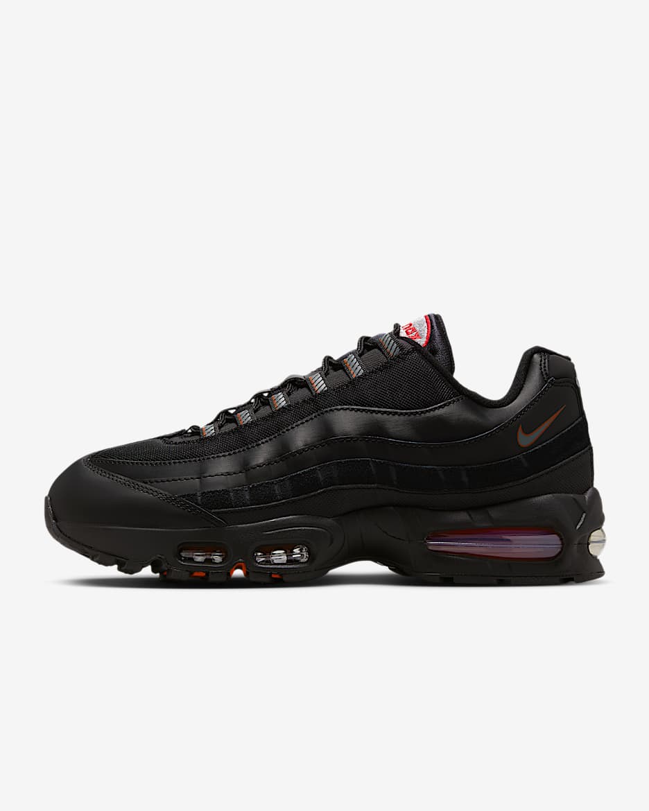 Sapatilhas Nike Air Max 95 Big Bubble para homem - Preto/Vermelho University/Branco/Cinzento Smoke