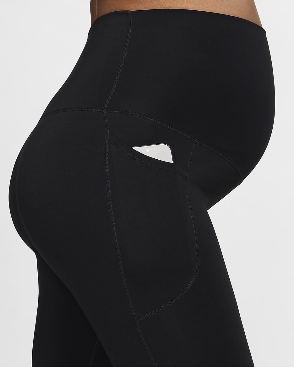 Leggings de maternidad de tiro alto de 7/8 con bolsillos para mujer Nike (M) One - Negro