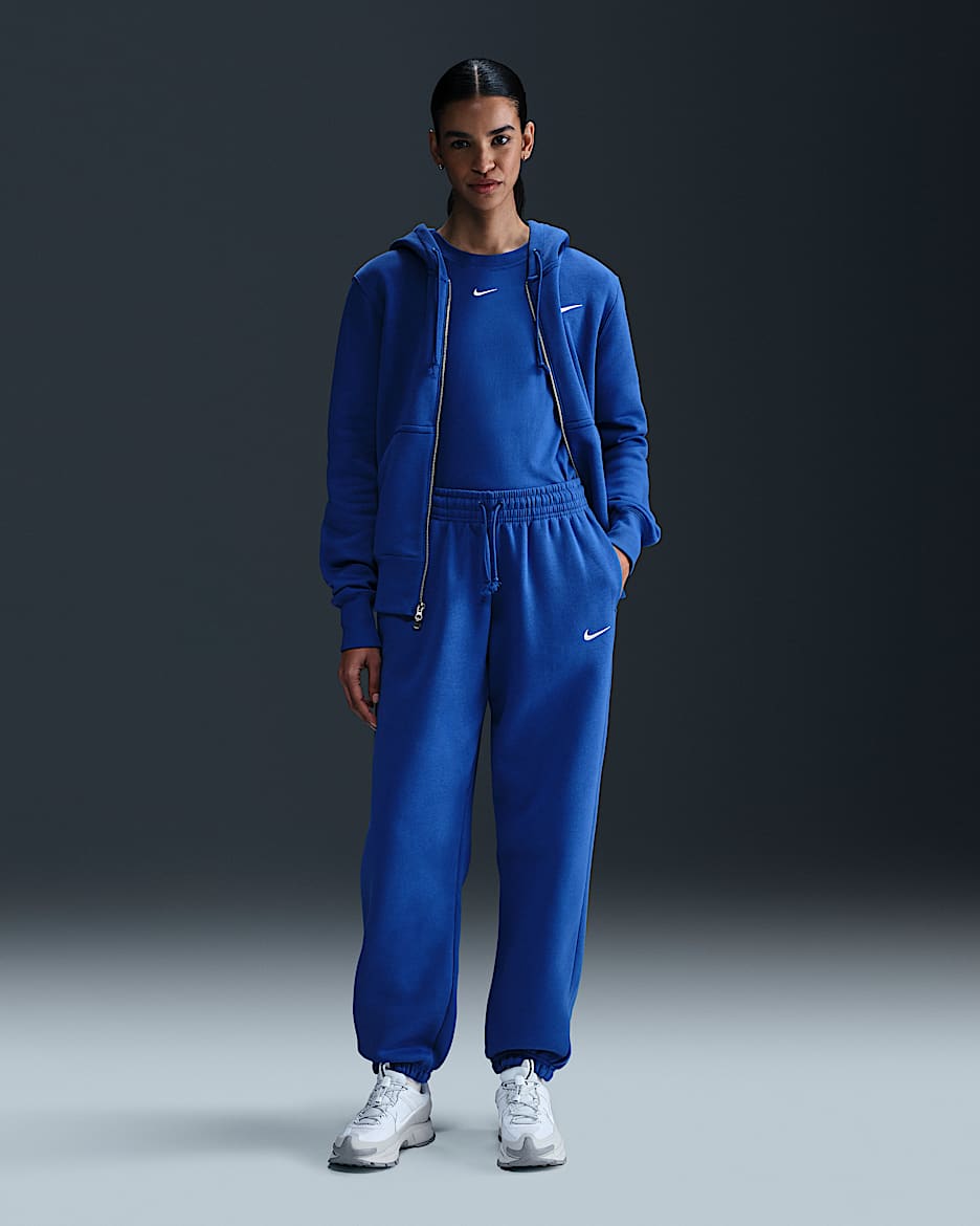 Nike Sportswear Phoenix Fleece Oversized joggingbroek met hoge taille voor dames - Game Royal/Sail