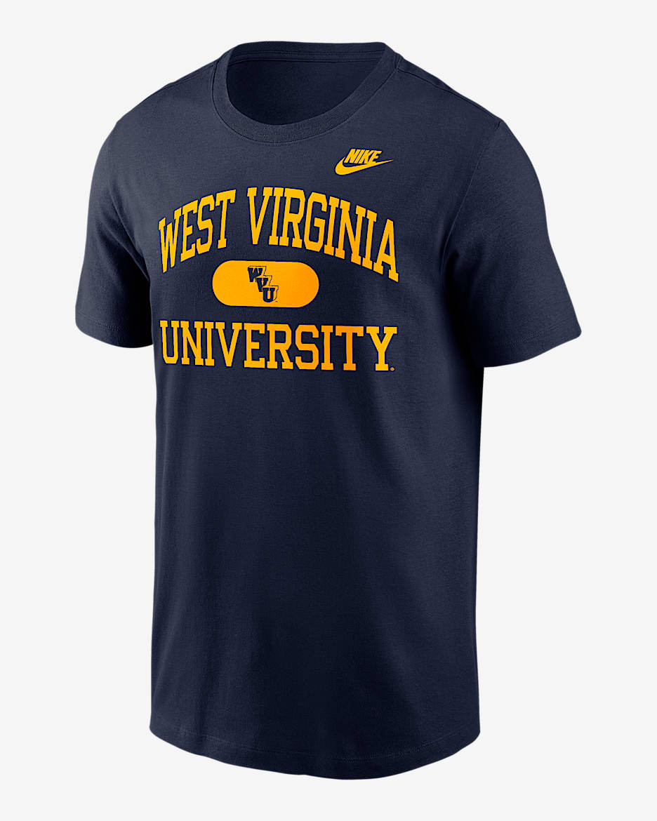 Playera universitaria Nike para hombre West Virginia Legacy Alma Mater - Azul marino