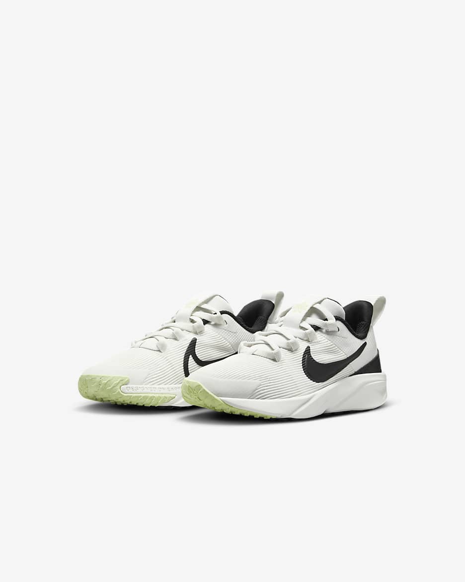 Sko Nike Star Runner 4 för barn - Summit White/Barely Volt/Vit/Svart