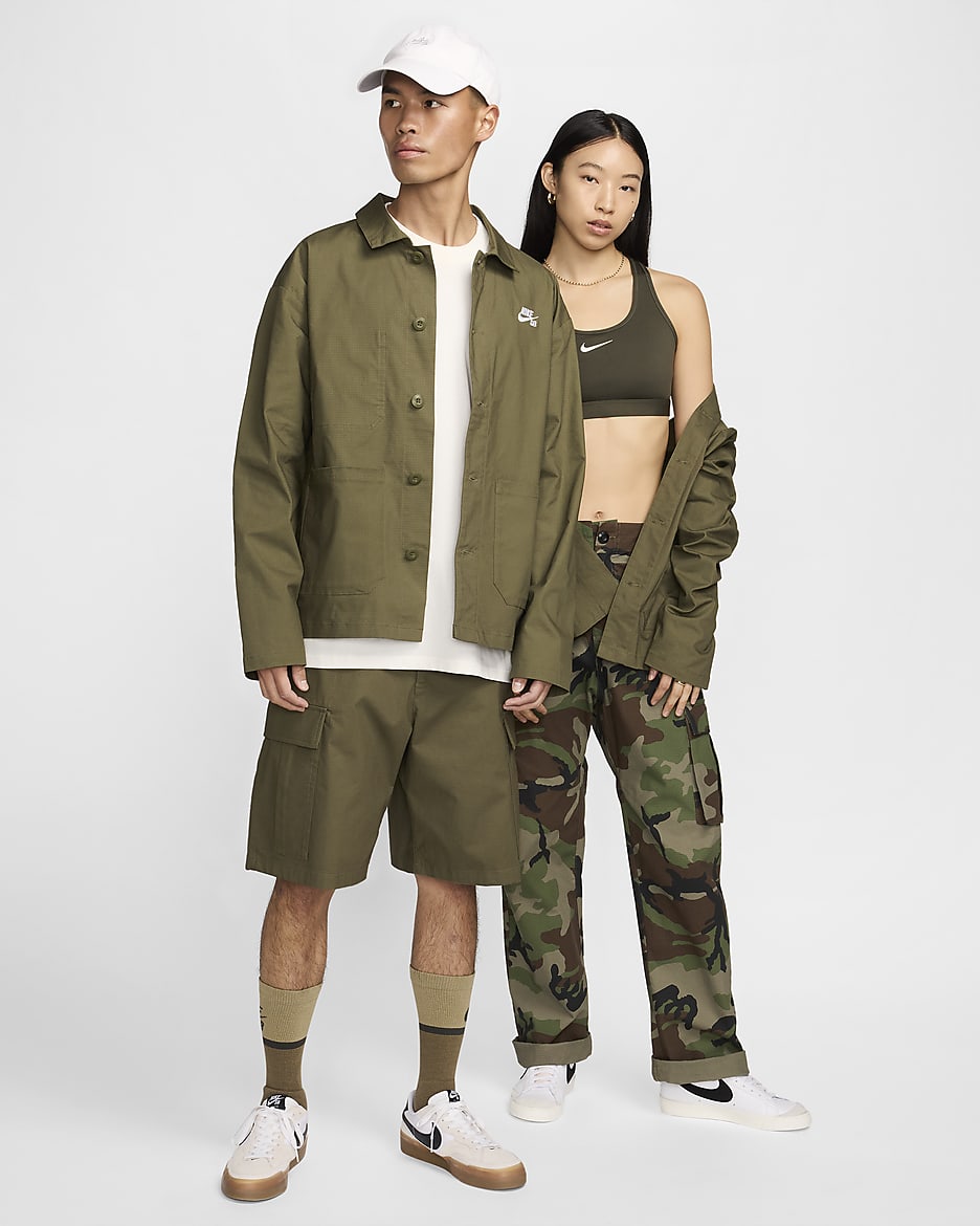 Nike SB Skate Chore Jacket - Medium Olive/White