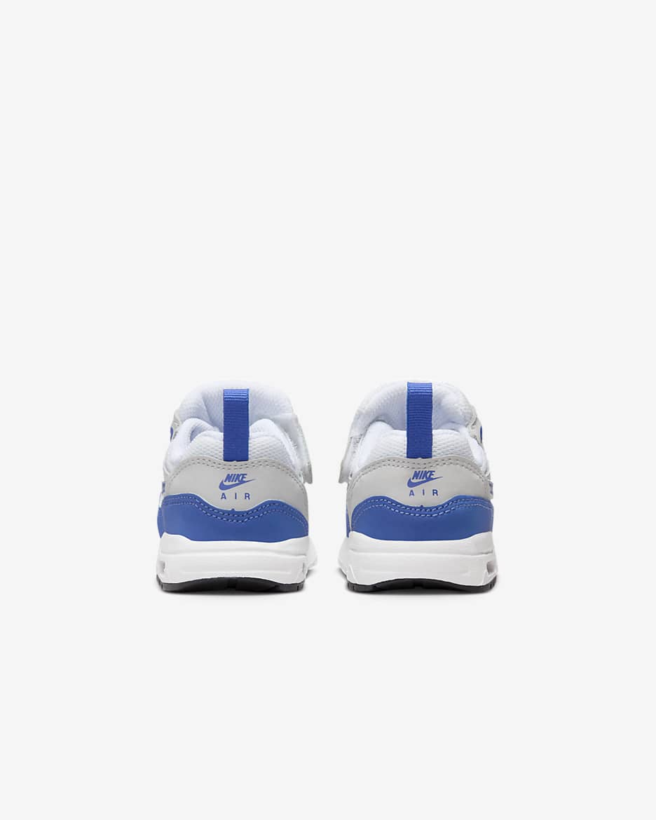Air Max 1 EasyOn Baby/Toddler Shoes - White/Neutral Grey/Black/Game Royal