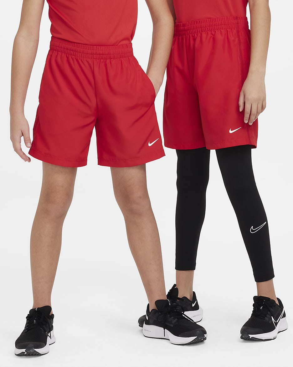 Nike Multi Older Kids' Dri-FIT Training Shorts - University Red/White