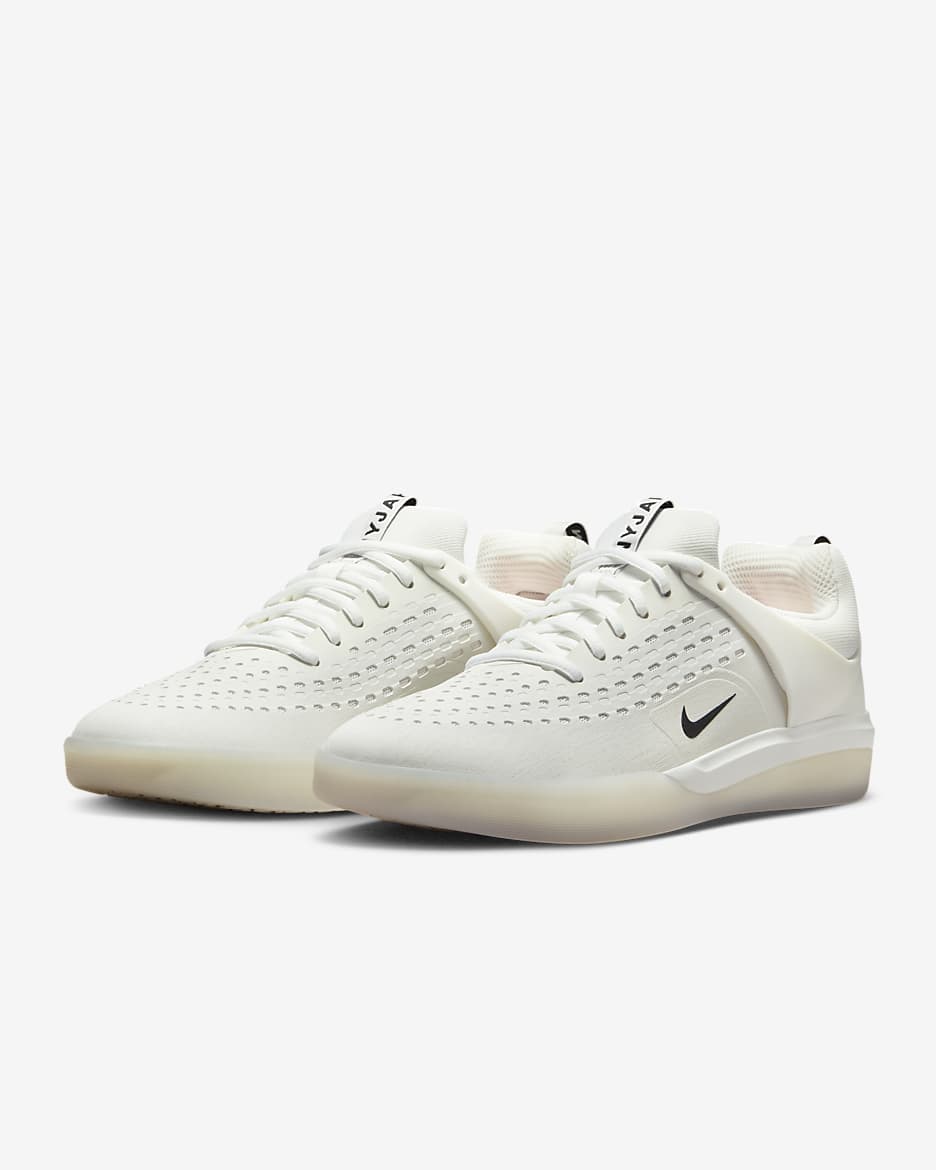 Tenis de skateboarding Nike SB Nyjah 3 - Blanco/Blanco cumbre/Hiperrosa/Negro