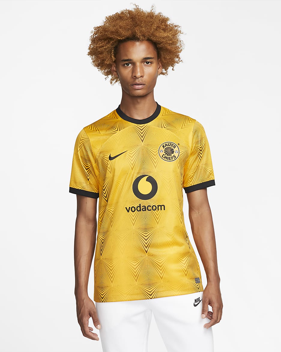 Kaizer Chiefs F.C. 2022/23 Stadium Home Men's Nike Dri-FIT Football Shirt - Taxi/Taxi/Black/Black