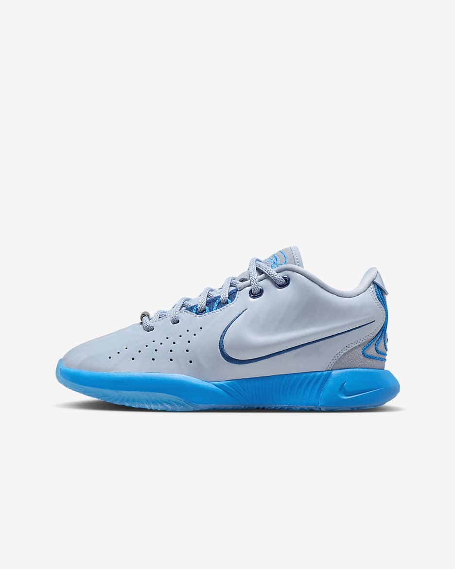 Tenis de básquetbol para niños grandes LeBron XXI - Azul militar claro/Azul héroe/Pizarra cenizo/Azul cancha