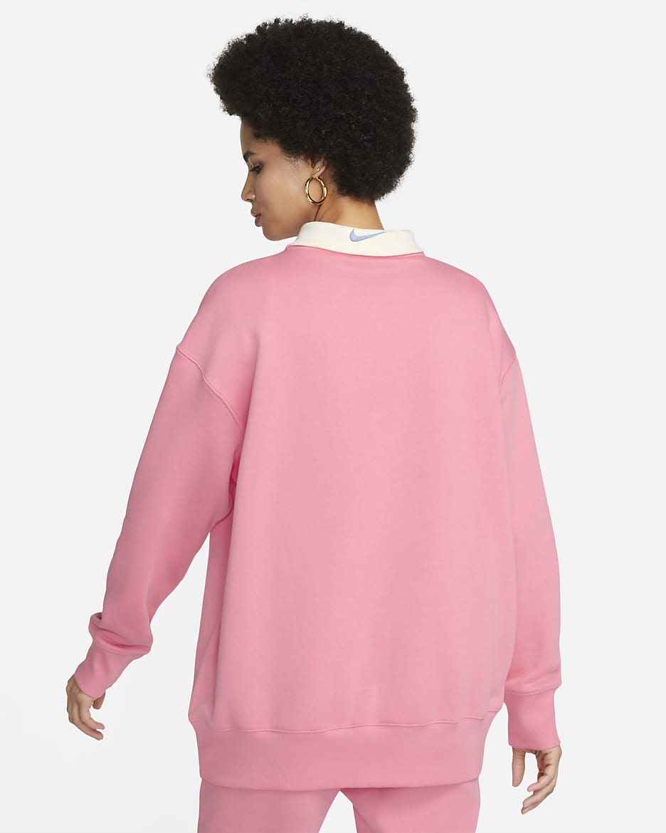 Nike Sportswear Phoenix Fleece Women's Oversized Crew-Neck Sweatshirt - Coral Chalk/Sail