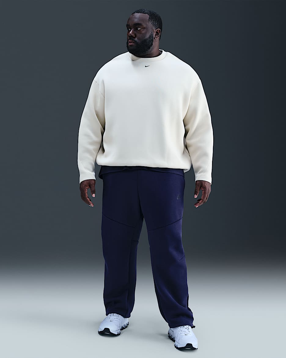 Nike Tech Men's Open-Hem Fleece Pants - Obsidian/Black