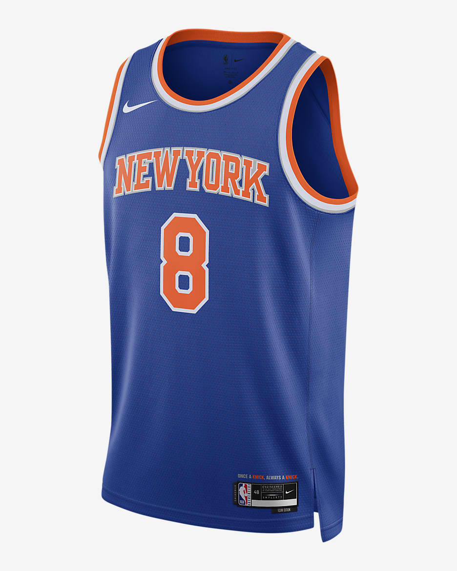 Jersey Nike Dri-FIT de la NBA Swingman para hombre New York Knicks Icon Edition 2022/23 - Azul enérgico