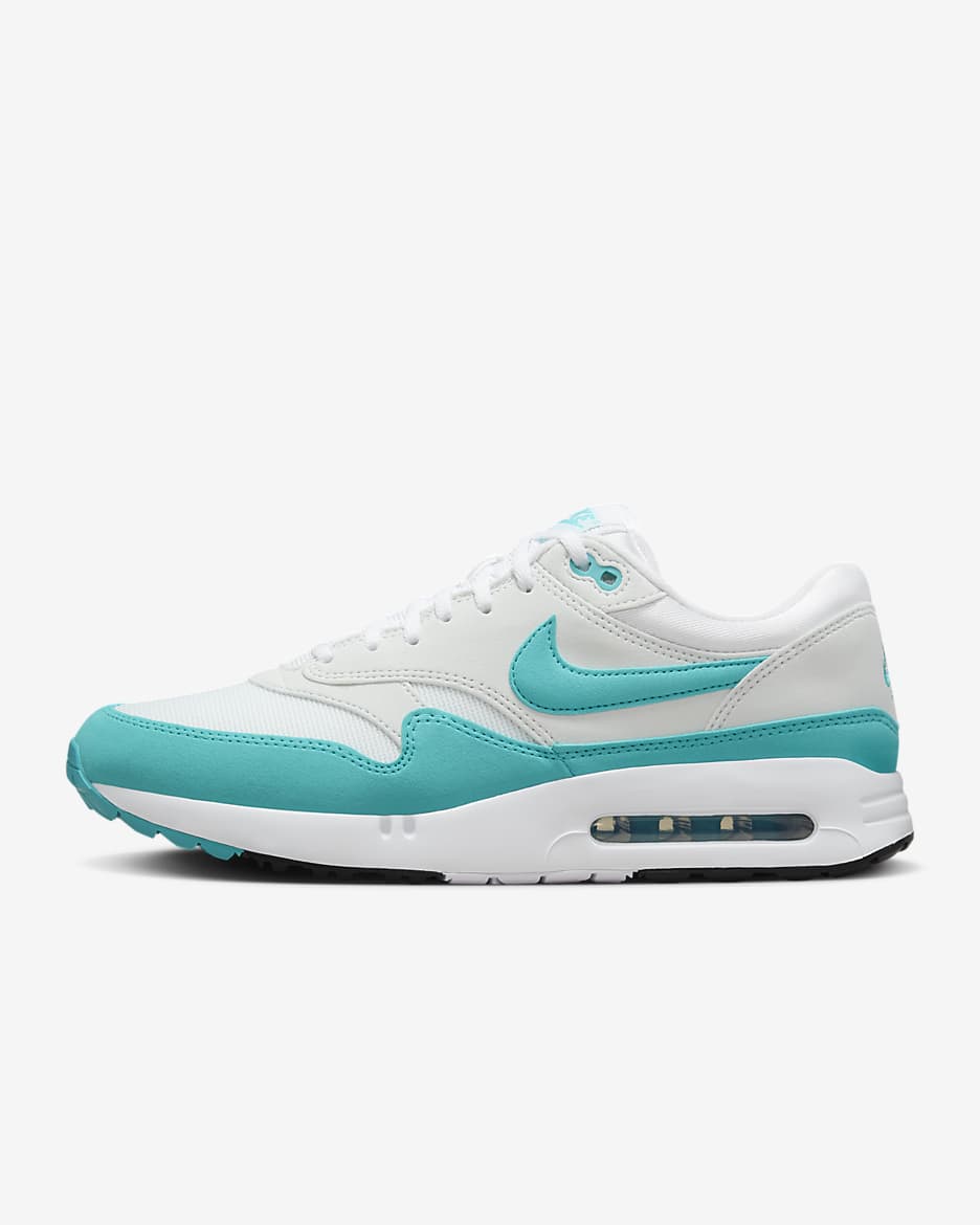 Nike Air Max 1 '86 OG G Erkek Golf Ayakkabısı - Beyaz/Pure Platinum/Siyah/Dusty Cactus