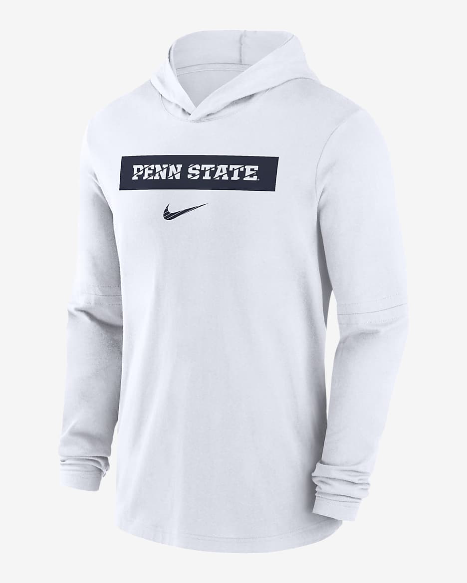 Penn State Nittany Lions Sideline Men's Nike Dri-FIT College Long-Sleeve Hooded Top - White