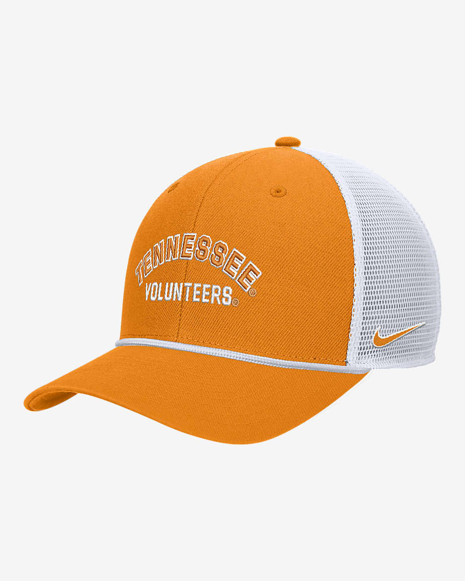 Gorra de rejilla universitaria con cierre a presión Nike Tennessee - Naranja
