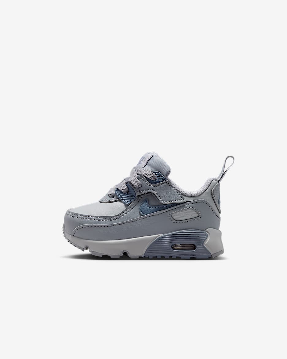 Nike Air Max 90 EasyOn-sko til babyer/småbørn - Wolf Grey/Stealth/Armory Blue