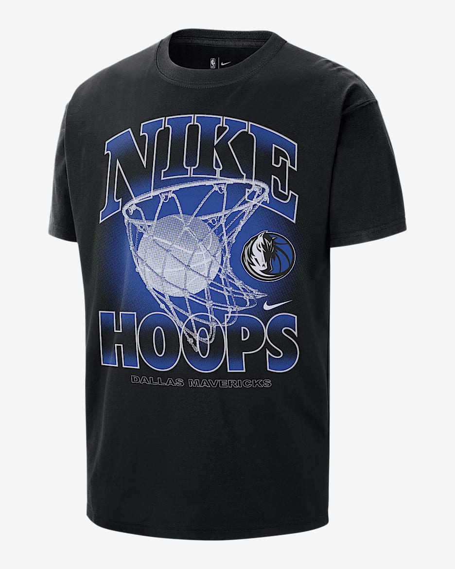 ダラス マーベリックス コートサイド メンズ ナイキ NBA マックス90 Tシャツ - ブラック