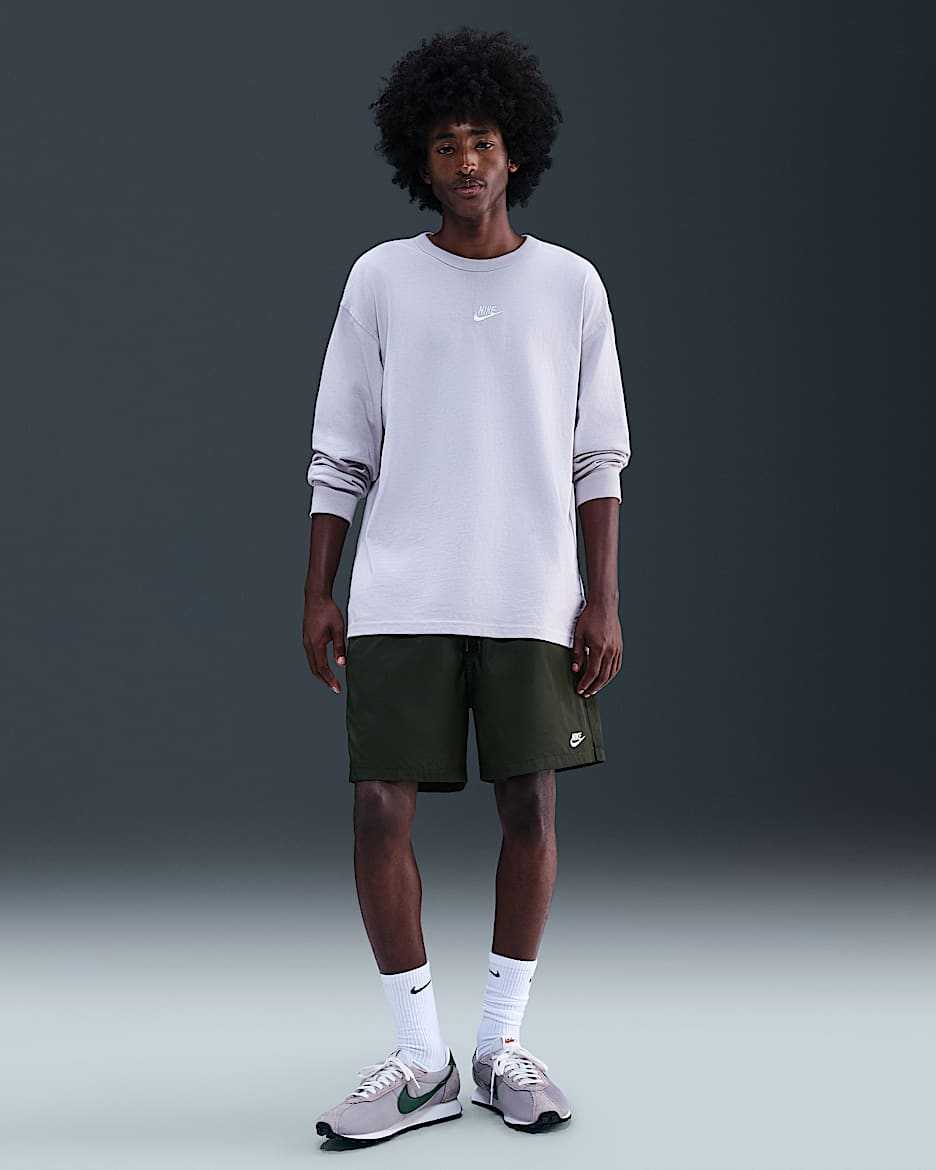 Nike Club Men's Woven Flow Shorts - Sequoia/White