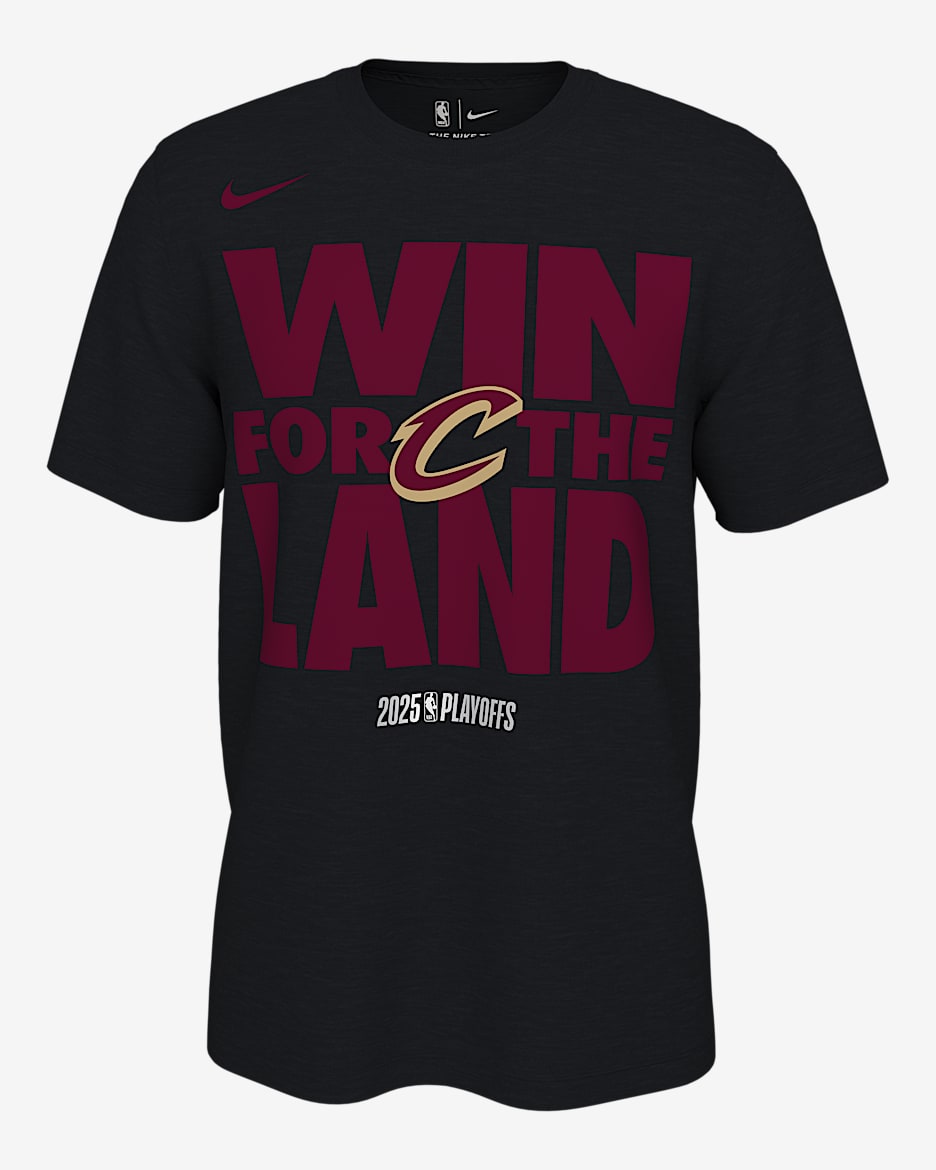 Playera Nike de la NBA para hombre Cleveland Cavaliers Playoff Mantra 2025 - Negro