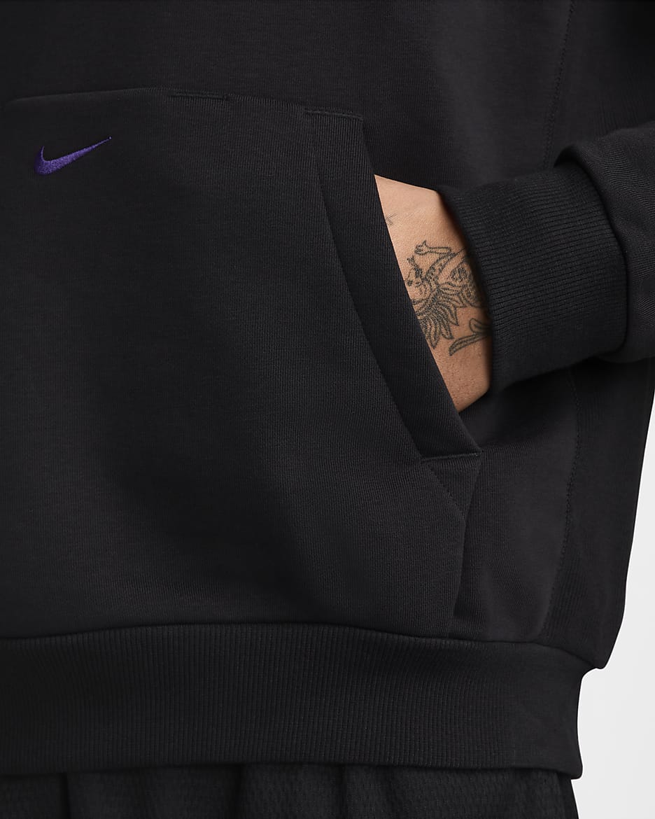 KB Nike Dri-FIT-pullover-basketballhættetrøje til mænd - sort/Field Purple