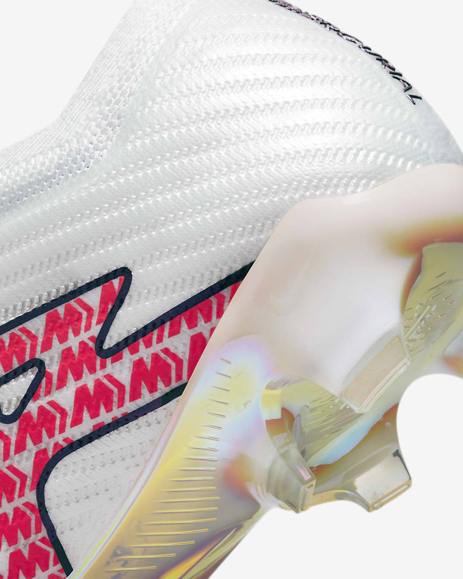 Nike Mercurial Vapor 15 Elite Firm-Ground Low-Top Football Boot - White/Coconut Milk/Bright Crimson/Off-Noir