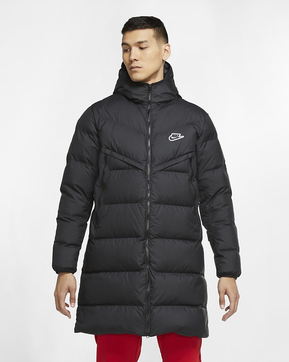 Nike Sportswear Down-Fill Windrunner Men's Shield Parka - Black/Black/Black/Black