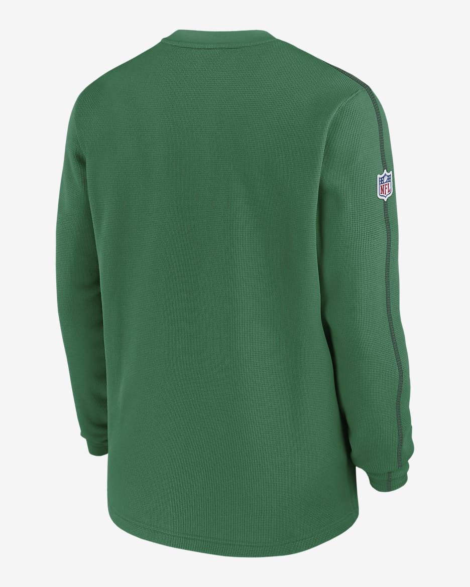 Philadelphia Eagles Logo Coach Men’s Nike NFL Long-Sleeve Top - Green