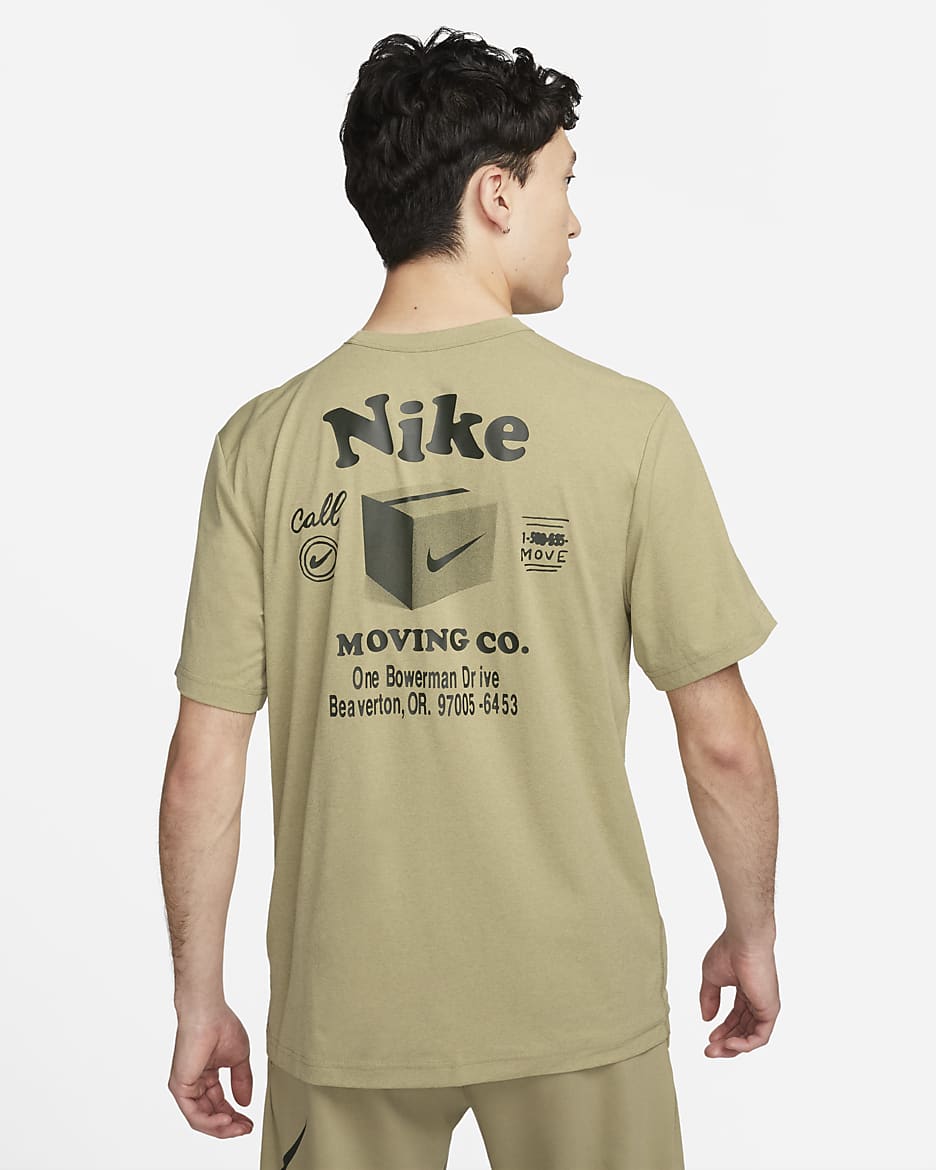 Nike Dri-FIT UV Hyverse Men's Short-Sleeve Fitness Top - Neutral Olive