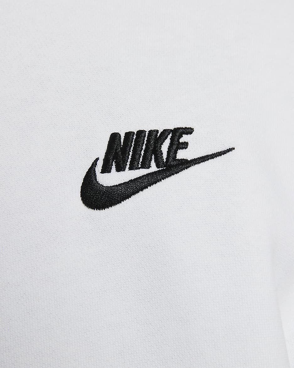 Sweat à capuche et zip Nike Sportswear Club Fleece pour Homme - Blanc/Blanc/Noir