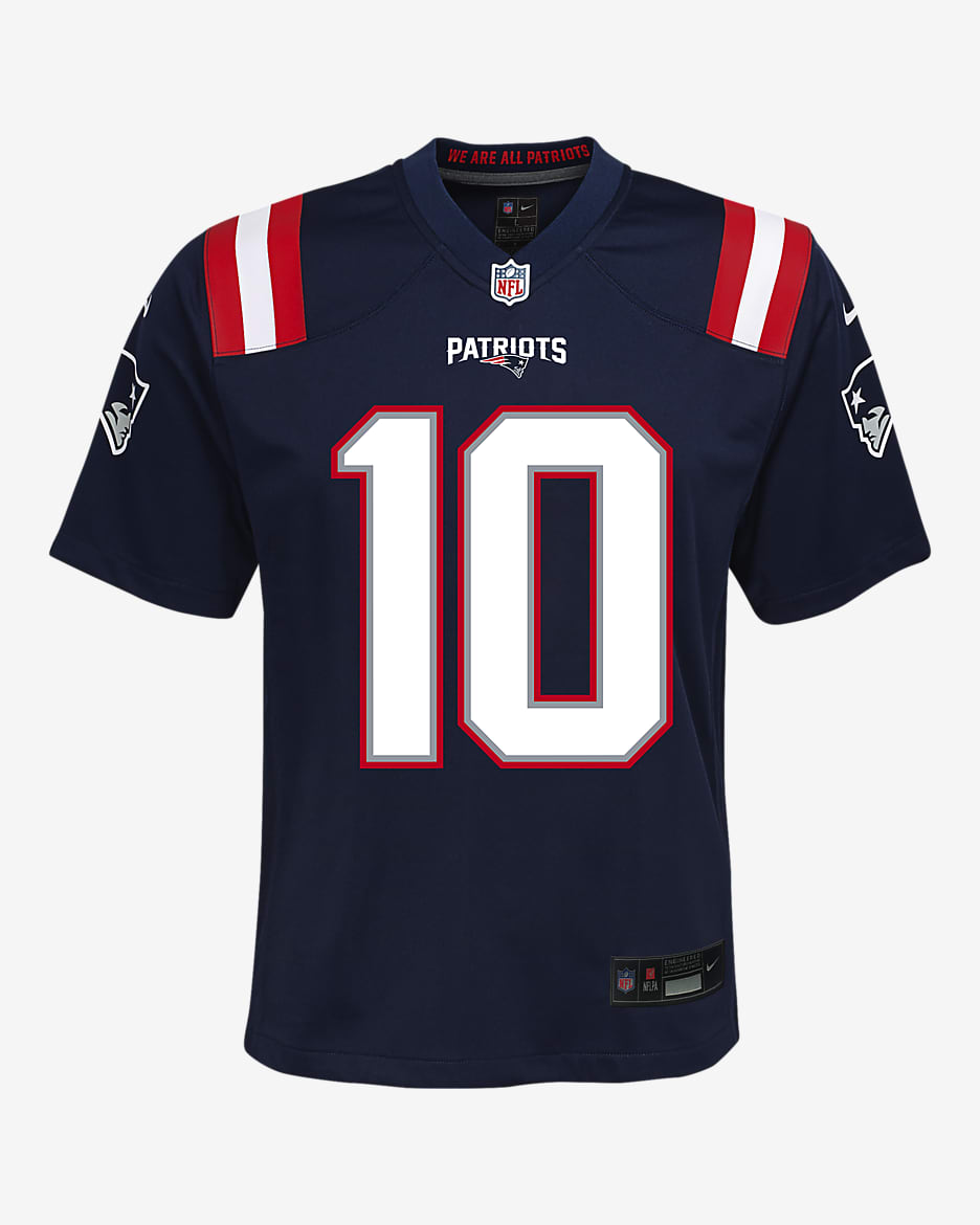 NFL New England Patriots (Mac Jones) American-Football-Spieltrikot für ältere Kinder - College Navy