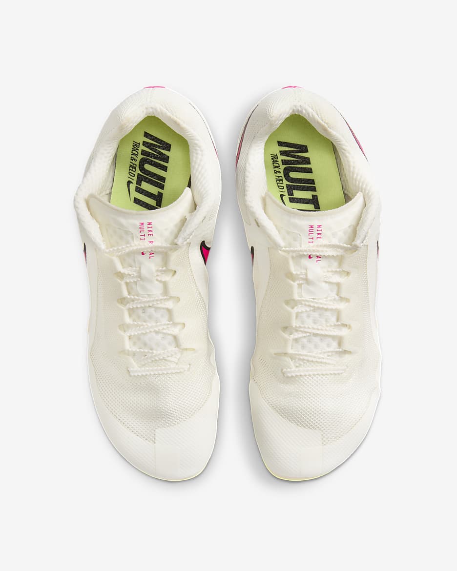 Nike Rival Multi Track & Field Multi-Event Spikes - Sail/Light Lemon Twist/Guava Ice/Fierce Pink