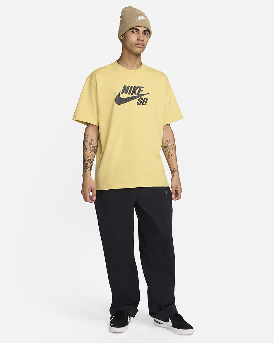 Nike SB Men's Logo Skate T-Shirt - Saturn Gold