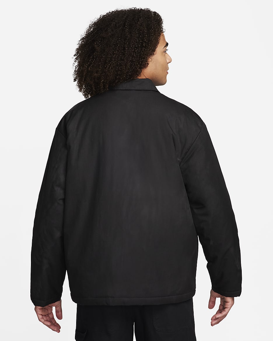 Nike Life Arbeitsjacke aus gewachstem Canvas für Herren - Schwarz/Schwarz