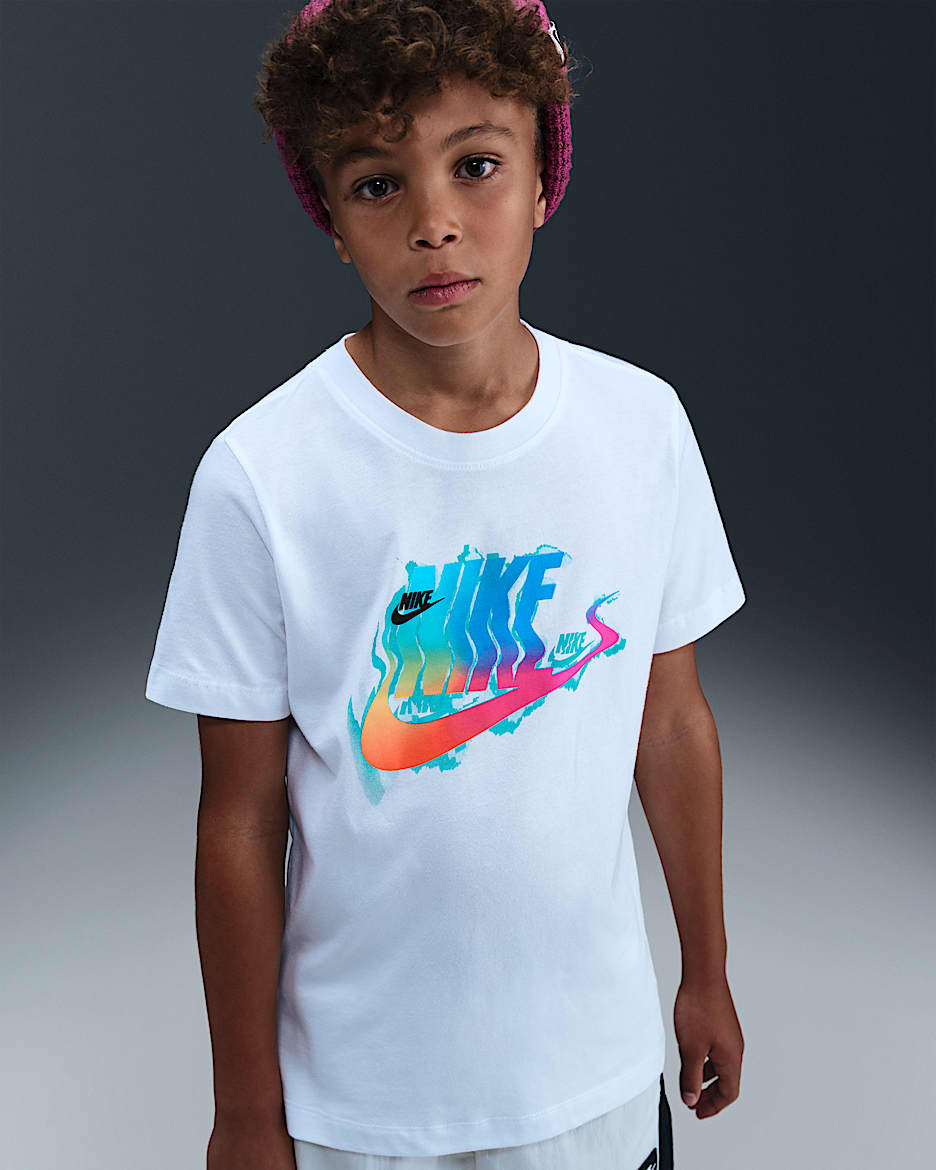 Playera para niños talla grande Nike Sportswear - Blanco