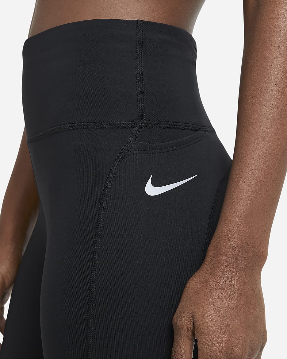 Nike Fast Women's Mid-Rise Crop Running Leggings - Black