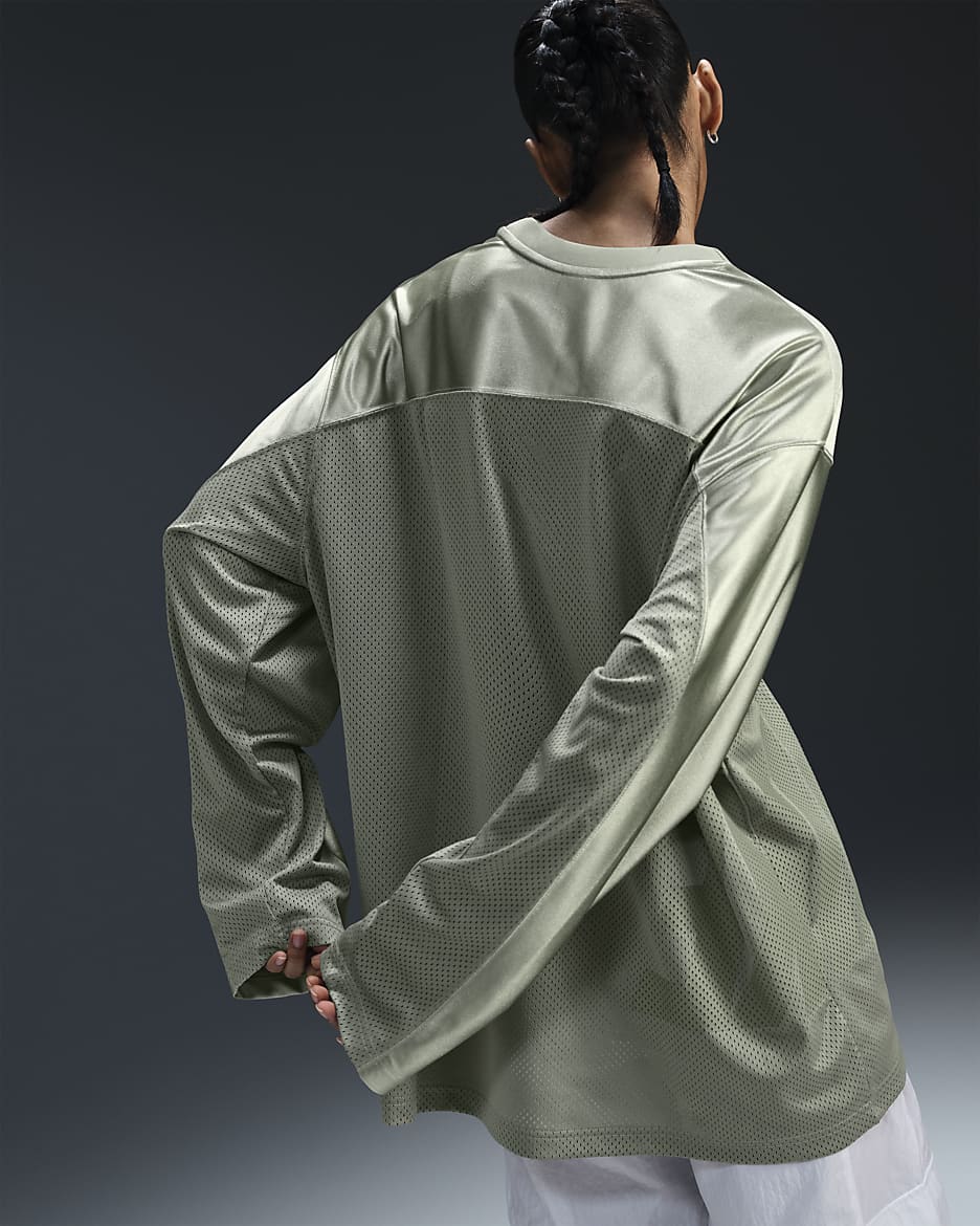 Nike Sportswear Women's Oversized Long-Sleeve Top - Jade Horizon/Jade Horizon